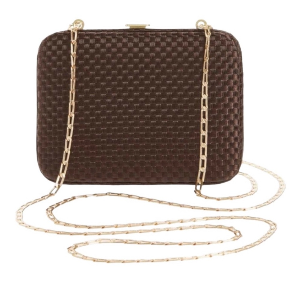NWT Reiss Acorn-Crystal Card Case with Gold  Chain